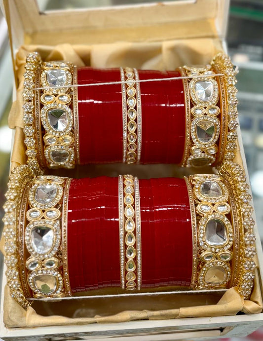 Bridal punjabi Chuda / Chooda / Choora/Rajasthani Chuda /Wedding Bangles Set/ bridal bangles set/ wedding chuda/wedding chooda /Choooda/ Chura